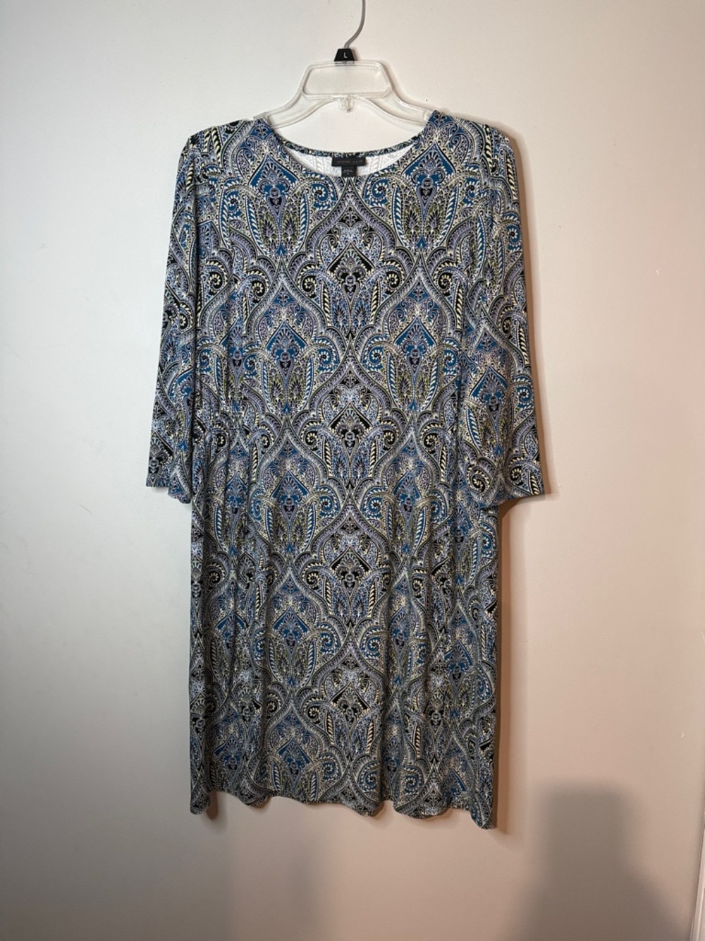 J. Jill Blue Paisley Midi Dress